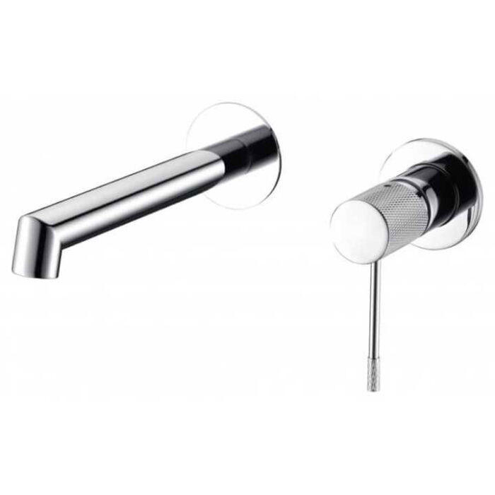 Chrome Brass Wall Mounted Bathroom Basin Faucet