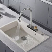 Gunmetal Waterfall Kitchen Faucet For Kitchen Sink - Image 2