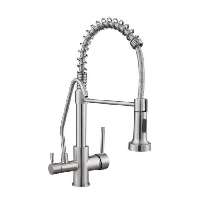 Single Hole Brushed Spring Water Filter Kitchen Faucet