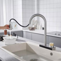 Gunmetal Waterfall Kitchen Faucet For Kitchen Sink - Image 4