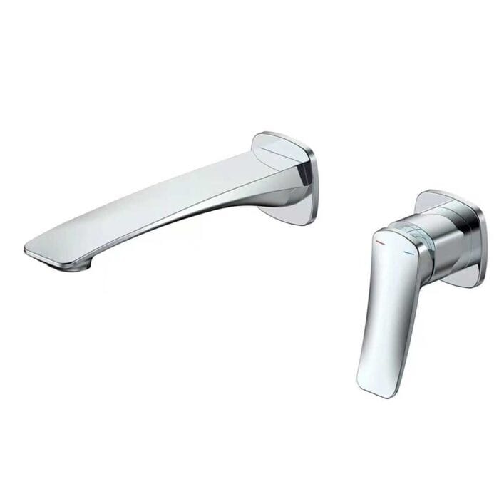 Ares Brass Wall Mounted Bathroom Sink Faucet