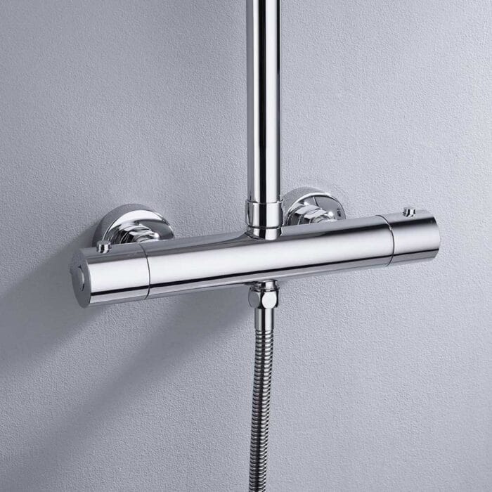 Vera Chrome Thermostati Exposed Shower Set - Image 7