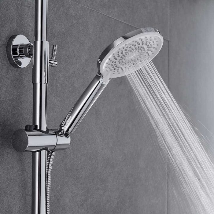 Leo Chrome Brass Exposed Shower Set - Image 5