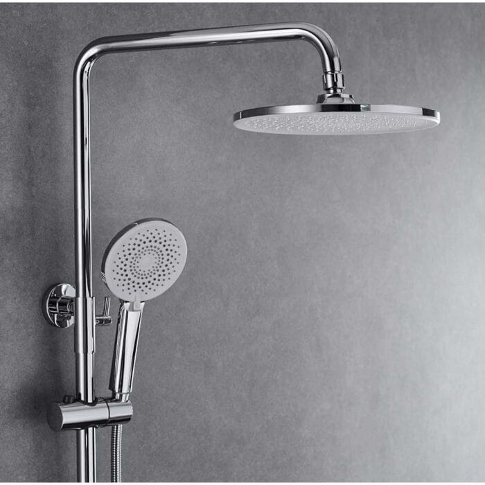 Leo Chrome Brass Exposed Shower Set - Image 8