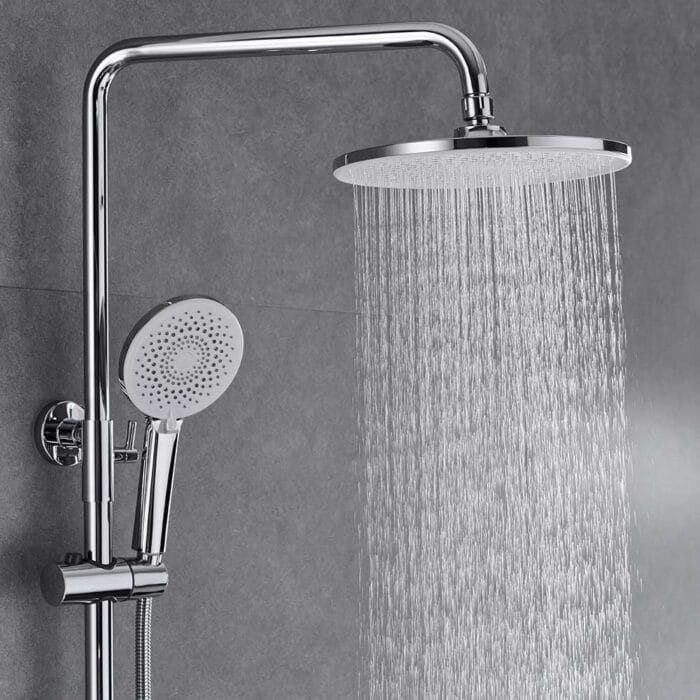 Leo Chrome Brass Exposed Shower Set - Image 3