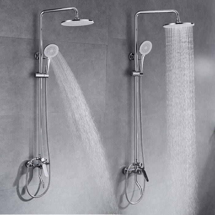 Leo Chrome Brass Exposed Shower Set - Image 2
