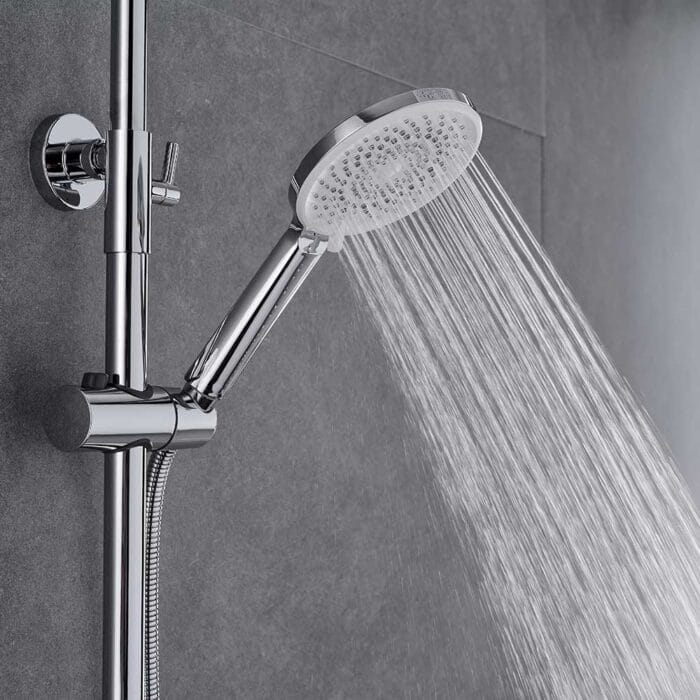 Leo Chrome Brass Exposed Shower Set - Image 4