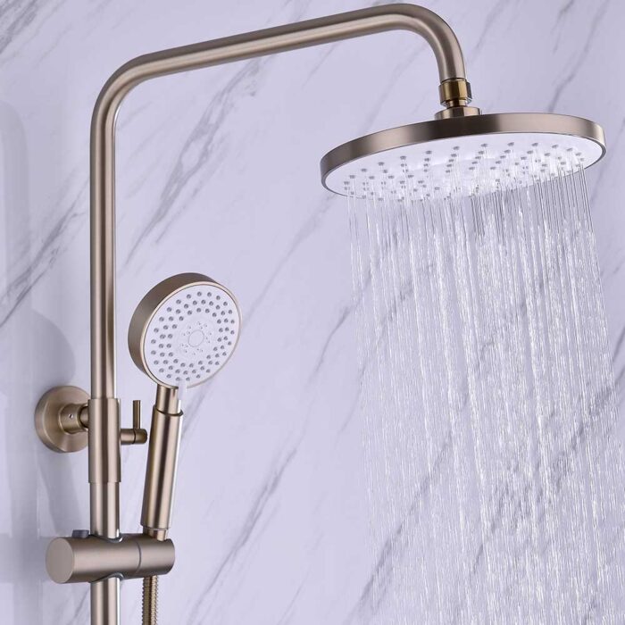 Luna Gold Brass Exposed Shower Set - Image 2
