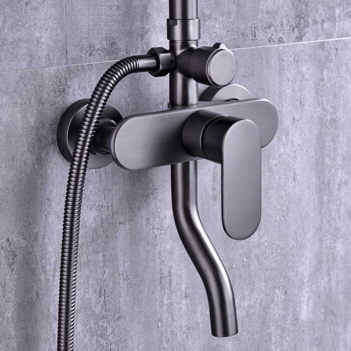 Luna Gun Gary Brass Exposed Shower Set - Image 8
