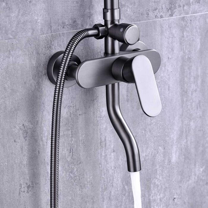 Luna Gun Gary Brass Exposed Shower Set - Image 4