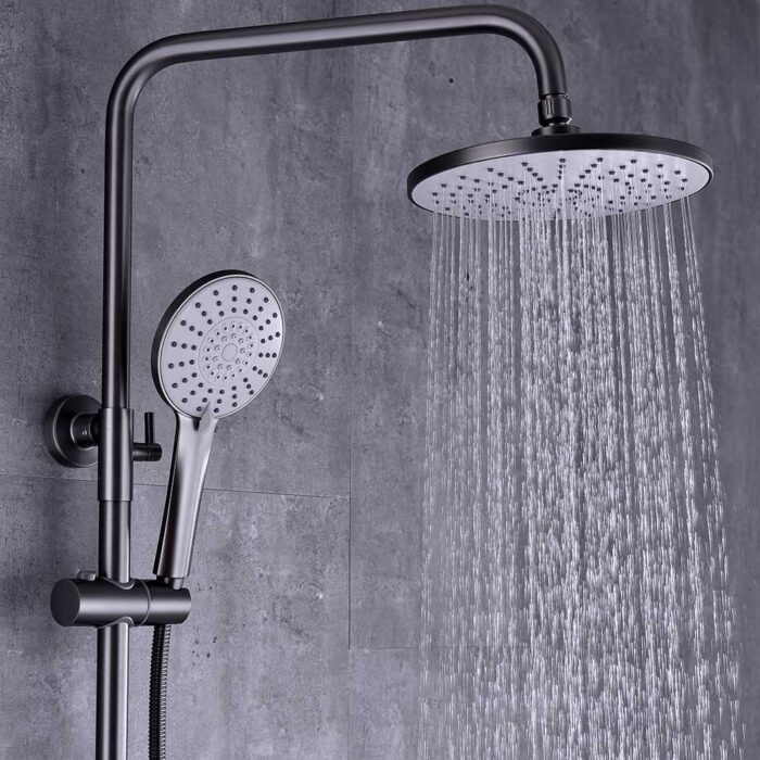 Luna Gun Gary Brass Exposed Shower Set - Image 2