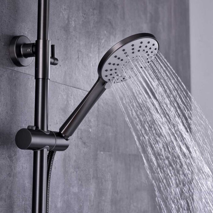Luna Gun Gary Brass Exposed Shower Set - Image 5