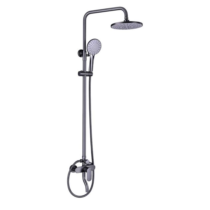 Luna Gun Gary Brass Exposed Shower Set