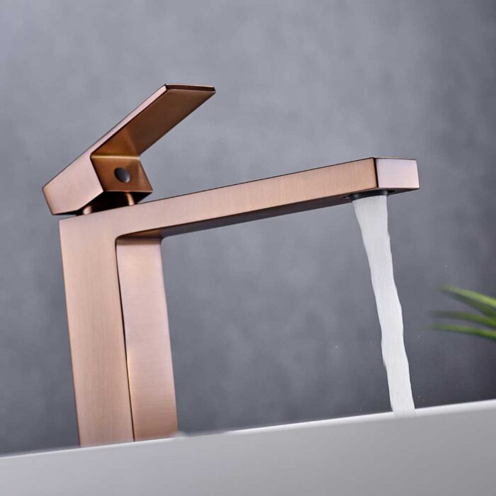 Zen Rose Gold Vessel Faucet For Bathroom - Image 5