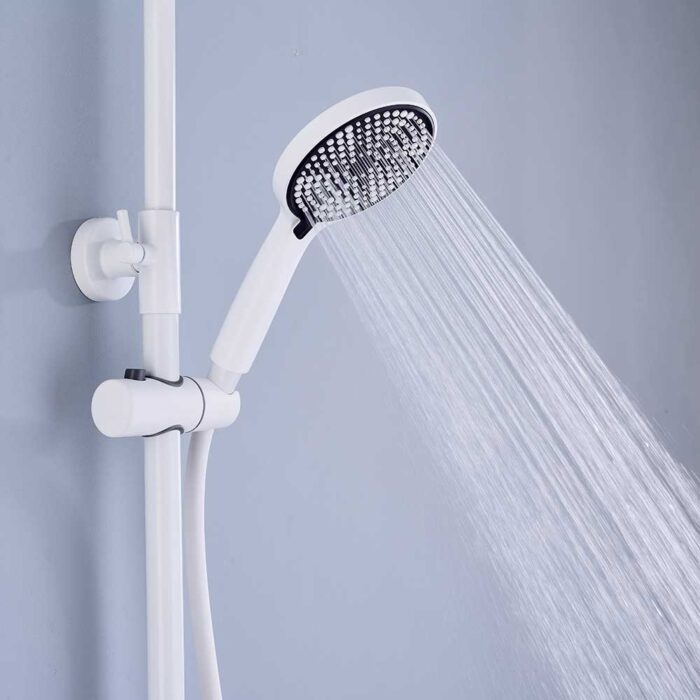 Hugo White Brass Exposed Shower Set - Image 7