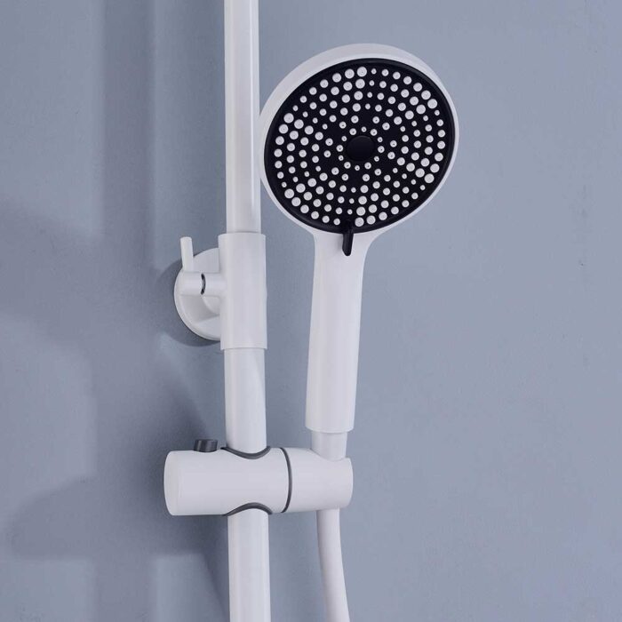 Hugo White Brass Exposed Shower Set - Image 8