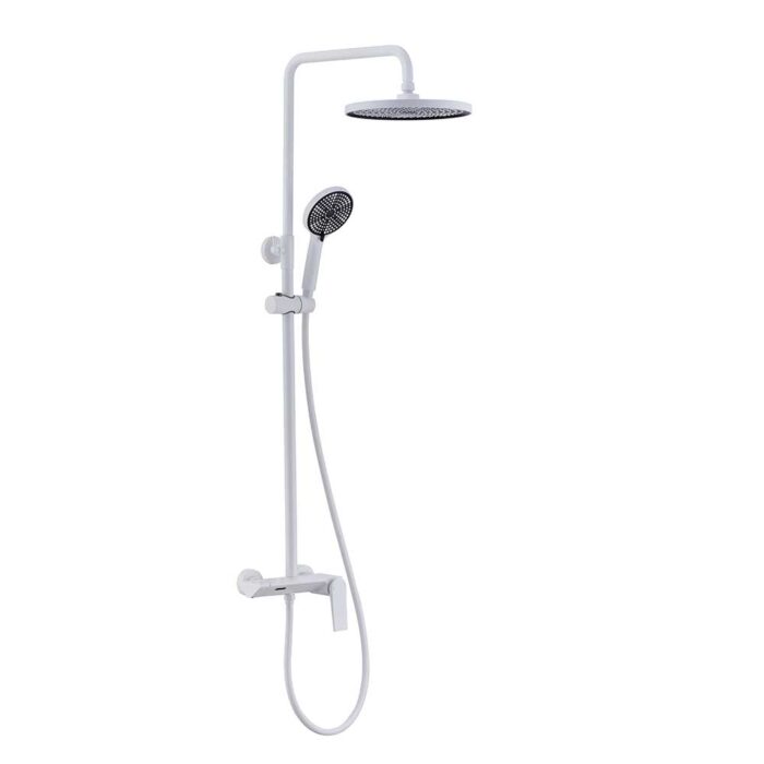 Hugo White Brass Exposed Shower Set