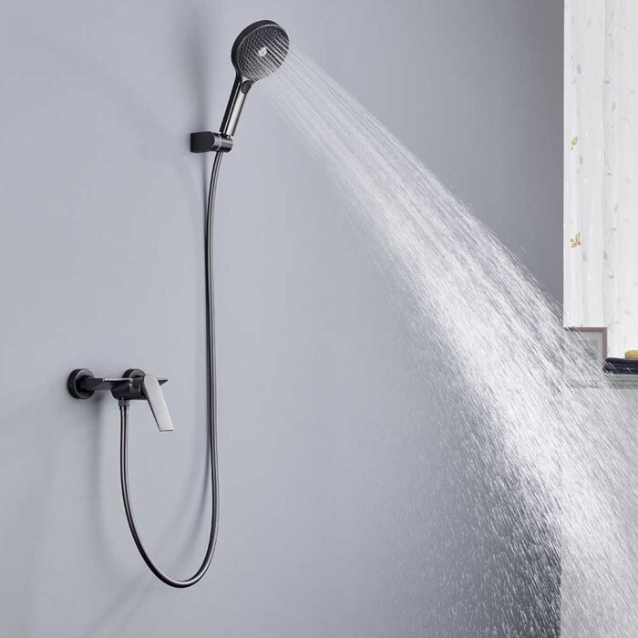 Hugo Gunmetal Exposed Brass Shower Mixer Set - Image 2