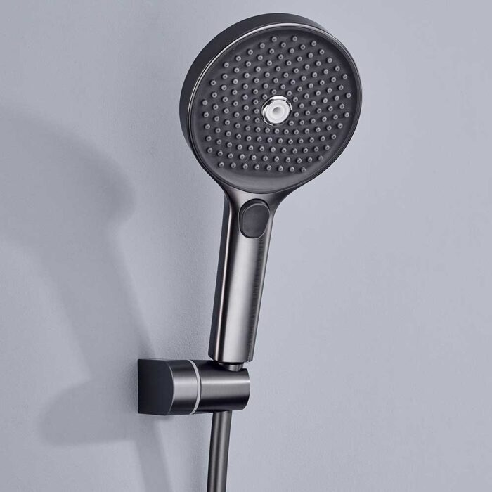 Hugo Gunmetal Exposed Brass Shower Mixer Set - Image 7