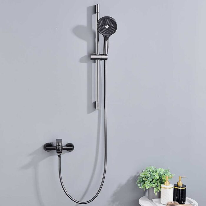 Hugo Gunmetal Exposed Shower Mixer Set - Image 2