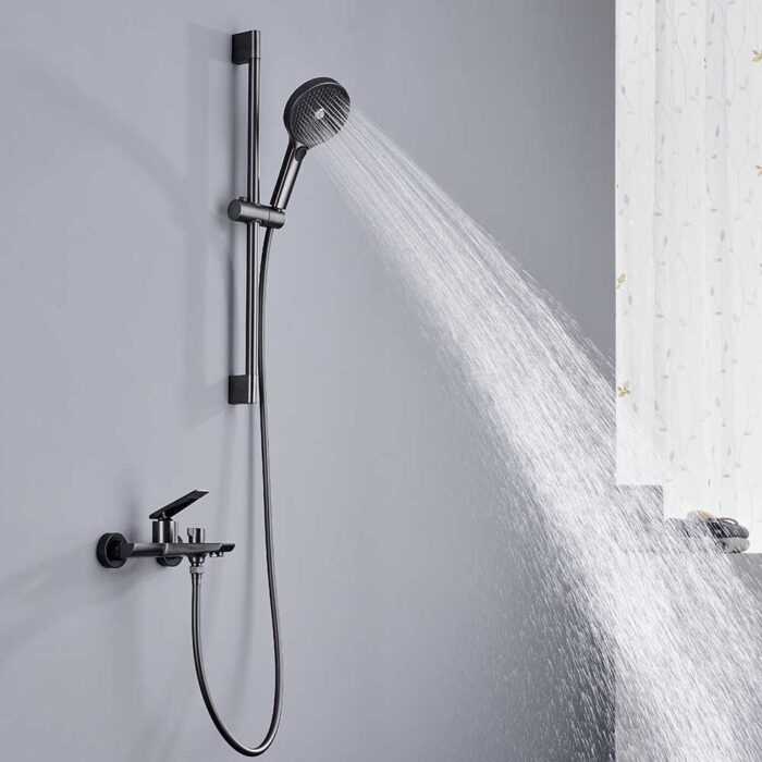 Hugo Gunmetal Exposed Shower Mixer Set - Image 4