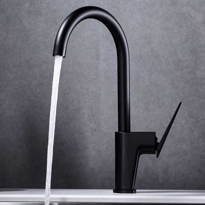 Hugo Matte Black Single Handle Kitchen Faucet - Image 3