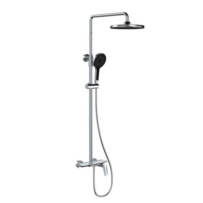 Ares Chrome Bathroom Brass Exposed Shower Set