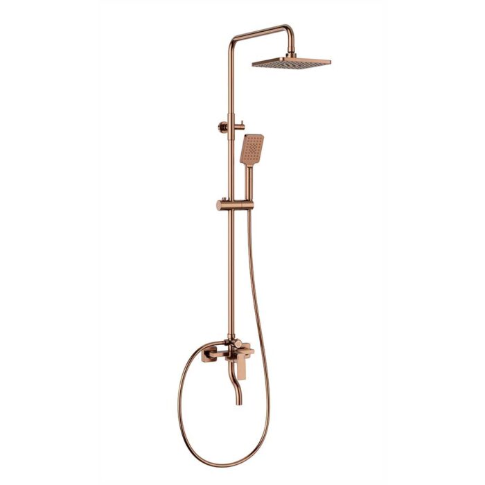 Nix Chrome Waterfall Brass Exposed Shower Set - Image 4